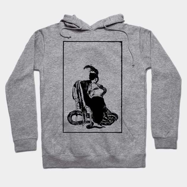 Woman and Serpent Friend Hoodie by Our World Tree